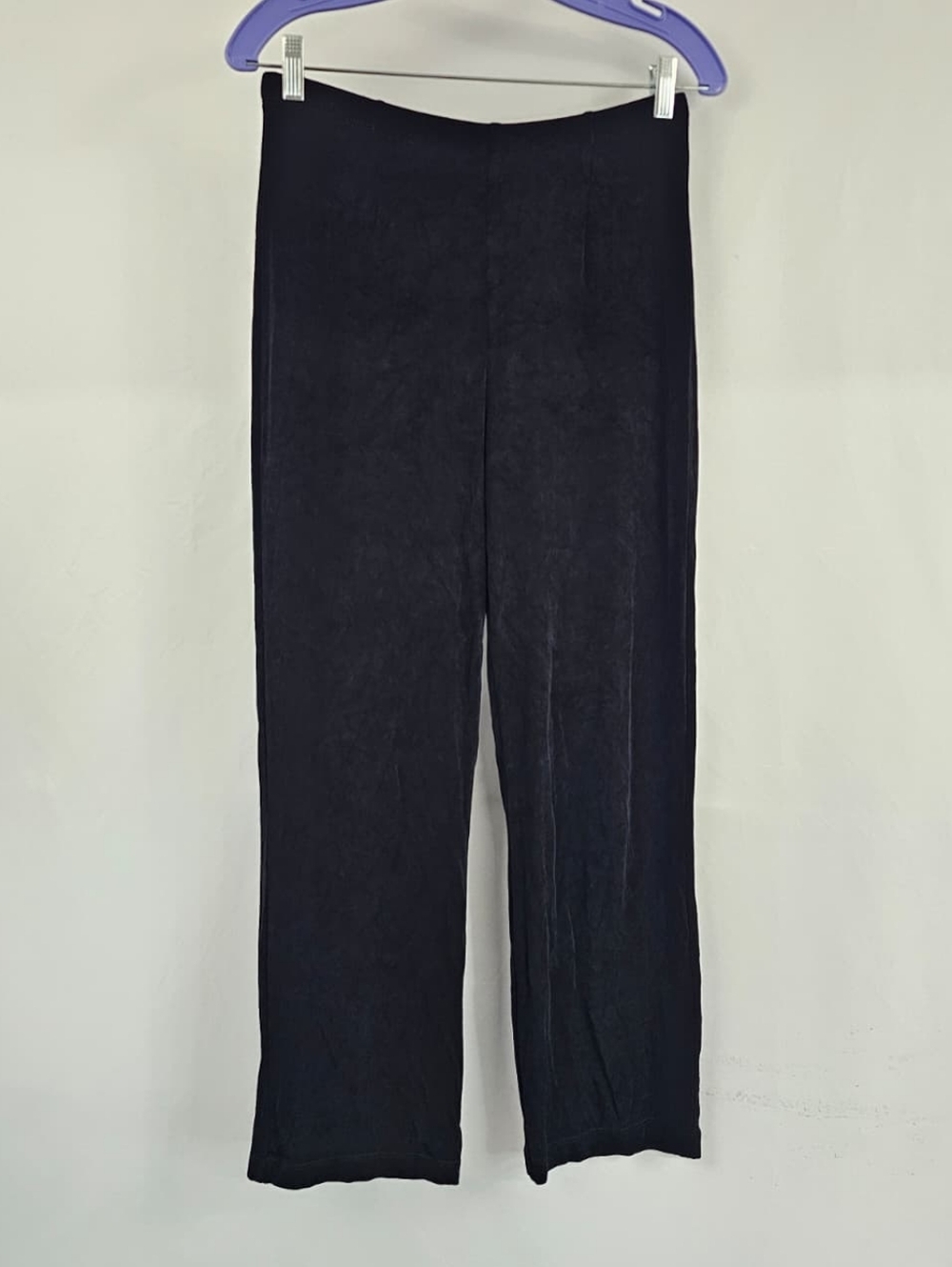 Travelers by Chico's Black Pull On Elastic Waist Wide Leg Pants, Sz M/8